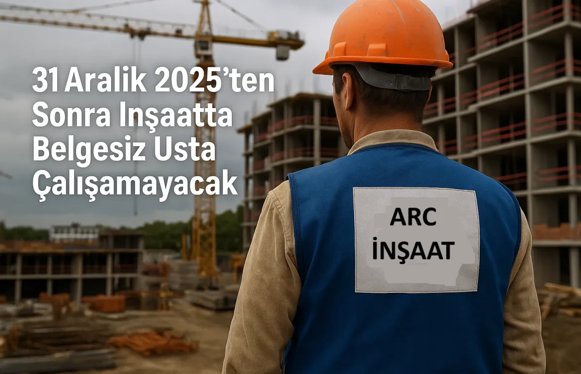 31 Aralık 2025’ten Sonra İnşaatta Belgesiz Usta Çalışamayacak!